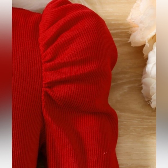 SHEIN | Fall Preppy Plaid Outfit For Toddler Size 6 RED - Picture 4 of 7